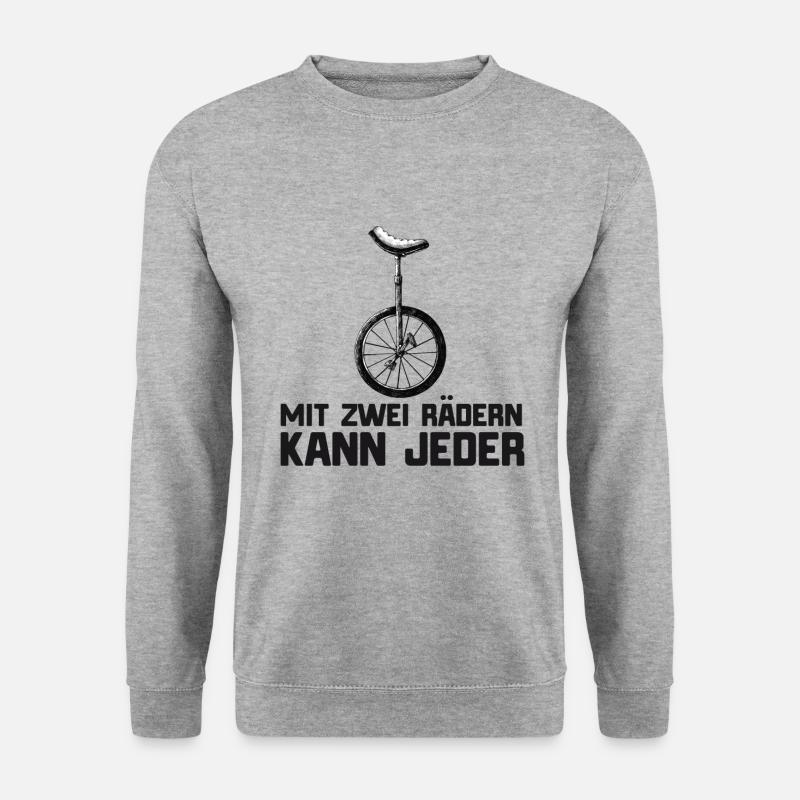 Einrad - Unisex Pullover - Weißgrau meliert