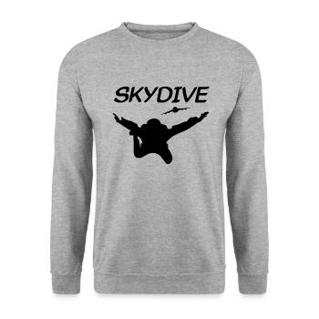 Skydive Skydiver Skydiver Freefall - Unisex Sweatshirt - salt & pepper - Front - Alina (178cm) & Michal (187cm)