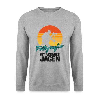PHOTOGRAPHER - Unisex Sweatshirt - salt & pepper - Front - Alina (178cm) & Michal (187cm)