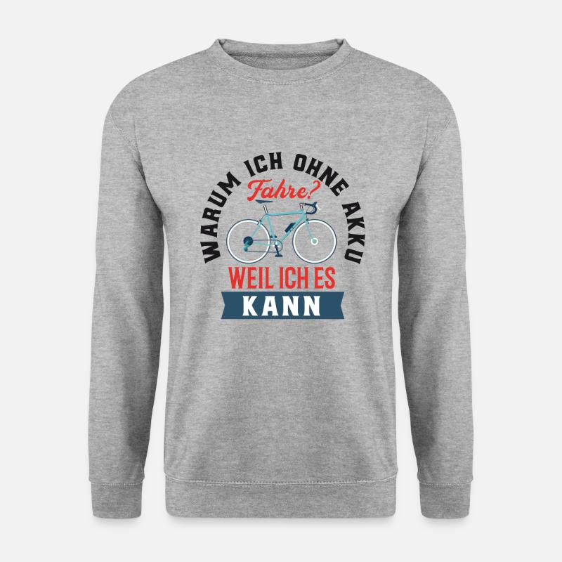 Fahrradfahren - Unisex Pullover - Weißgrau meliert
