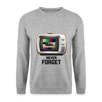 Testbild 80s 90s party - Sweat-shirt Unisexe - gris chiné - Devant - Alina (178cm) & Michal (187cm)