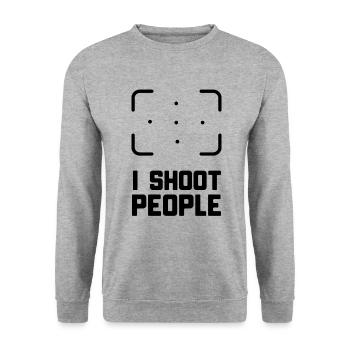 PHOTOGRAPHE - Sweat-shirt Unisexe - gris chiné - Devant - Alina (178cm) & Michal (187cm)