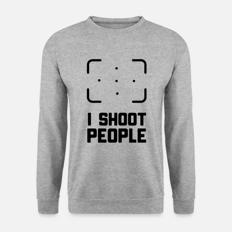 FOTOGRAF - Unisex Pullover - Weißgrau meliert