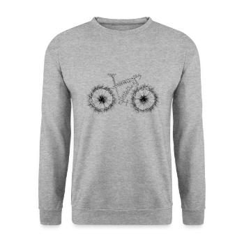 Dandelion cyclist bike tour dandelion bike - Unisex Sweatshirt - salt & pepper - Front - Alina (178cm) & Michal (187cm)