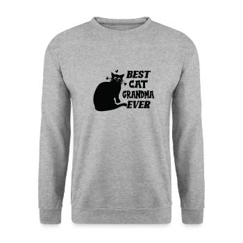 Meilleur chat Grand-mère jamais Grand-mère aime les chats - Sweat-shirt Unisexe - gris chiné - Devant - Alina (178cm) & Michal (187cm)