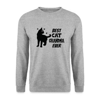 Meilleur chat Grand-mère jamais Grand-mère aime les chats - Sweat-shirt Unisexe - gris chiné - Devant - Alina (178cm) & Michal (187cm)