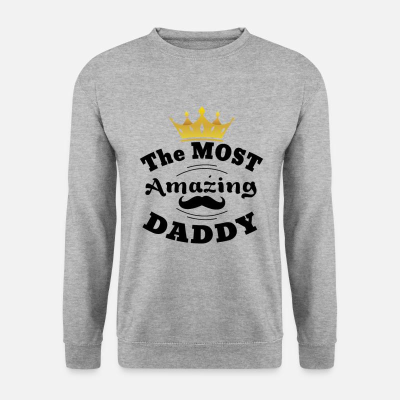 Der Erstaunlichste - Unisex Pullover - Weißgrau meliert