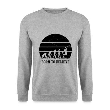 Born To Believe Skiing Champion King Sunset Black - Sweat-shirt Unisexe - gris chiné - Devant - Alina (178cm) & Michal (187cm)