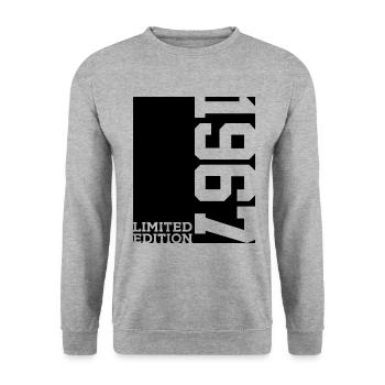 LIMITED EDITION 1967 59TH BIRTHDAY - Unisex Sweatshirt - salt & pepper - Front - Alina (178cm) & Michal (187cm)