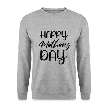 I went from mom to mom to be great - Unisex Sweatshirt - salt & pepper - Front - Alina (178cm) & Michal (187cm)