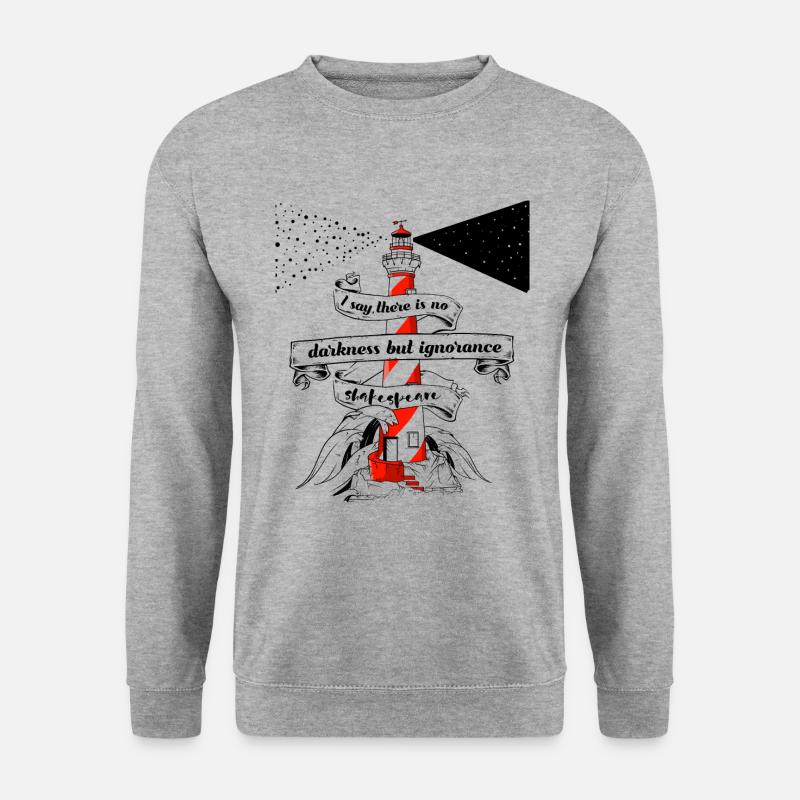 SHAKESPEARE Quote Twelfth Night - Unisex Pullover - Weißgrau meliert