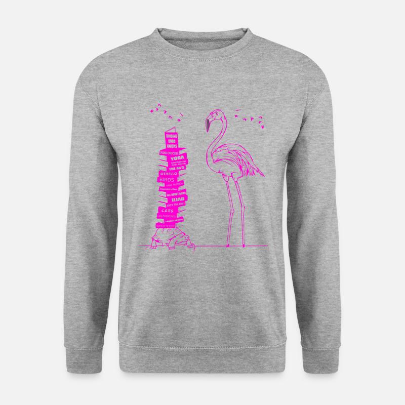 flamingo reading AMAZON - Unisex Sweatshirt - salt & pepper