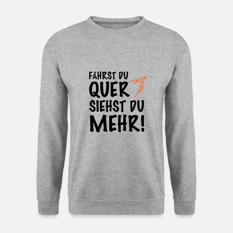 Fährst du quer siehst du mehr Tuner Sportwagen - Unisex Pullover - Weißgrau meliert