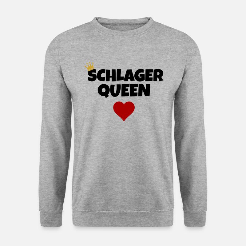 Schlagerqueen - Unisex Pullover - Weißgrau meliert