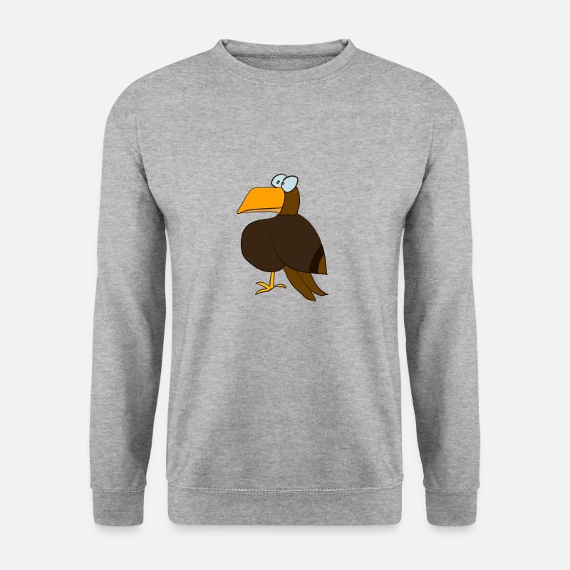 Kleiner tollpatschiger Adler - Unisex Pullover - Weißgrau meliert