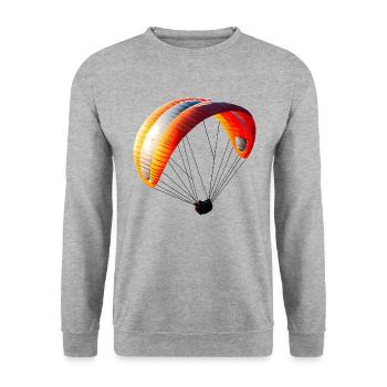 Enjoy the freedom of paragliding - Unisex Sweatshirt - salt & pepper - Front - Alina (178cm) & Michal (187cm)
