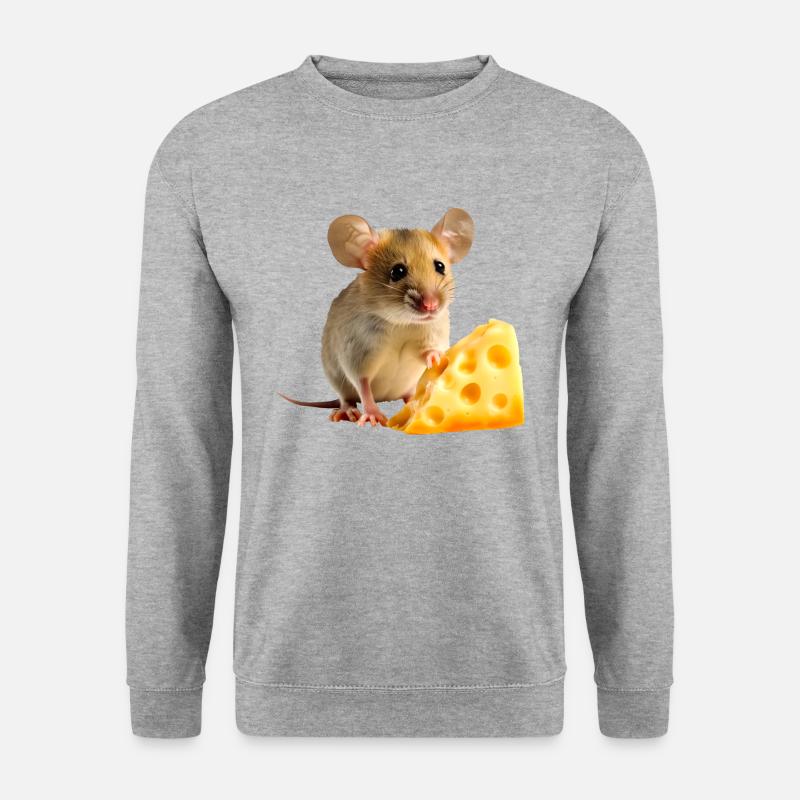 Mouse with cheese - Unisex Sweatshirt - salt & pepper