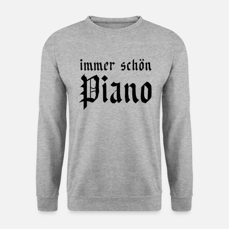 piano - Unisex Pullover - Weißgrau meliert