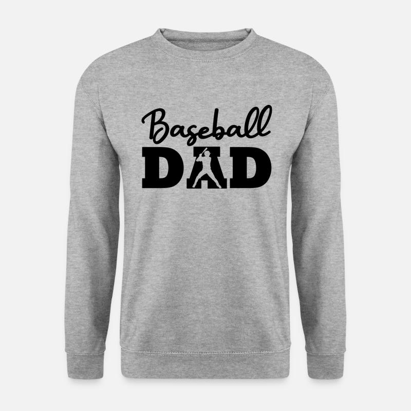 Baseball-Vater - Unisex Pullover - Weißgrau meliert