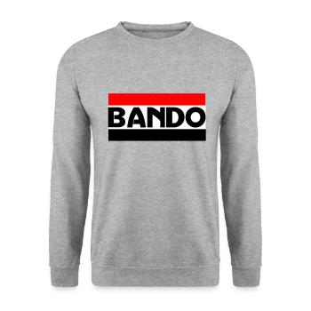 BANDO - Unisex Pullover - Weißgrau meliert - Vorne - Alina (178cm) & Michal (187cm)