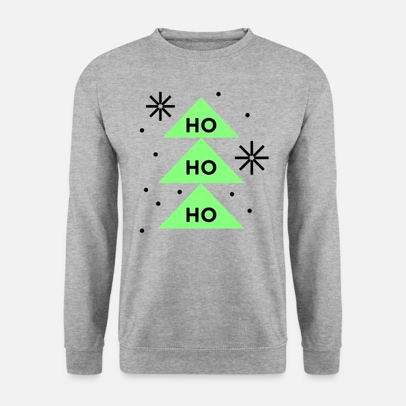 Ho Ho Ho - Unisex Pullover - Weißgrau meliert