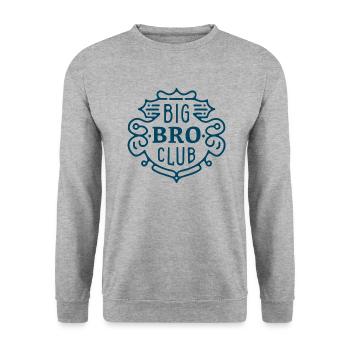 Big bro club older brother - Unisex Sweatshirt - salt & pepper - Front - Alina (178cm) & Michal (187cm)