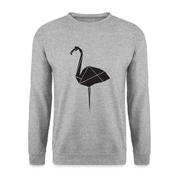 Vector flamingo - Unisex Sweatshirt - salt & pepper - Front - Alina (178cm) & Michal (187cm)