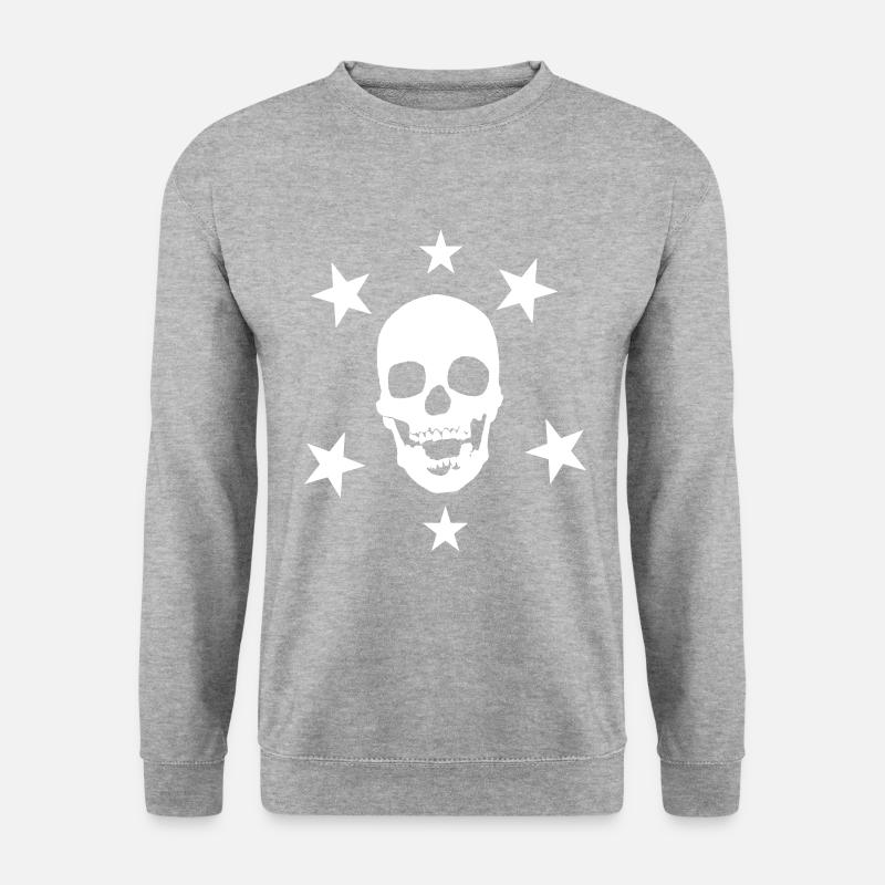 SKULL SUPERSTAR - Unisex Pullover - Weißgrau meliert
