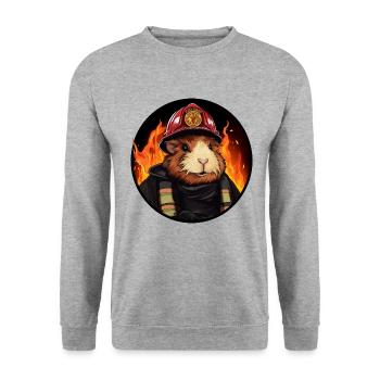 Guinea pig fire brigade - Unisex Sweatshirt - salt & pepper - Front - Alina (178cm) & Michal (187cm)
