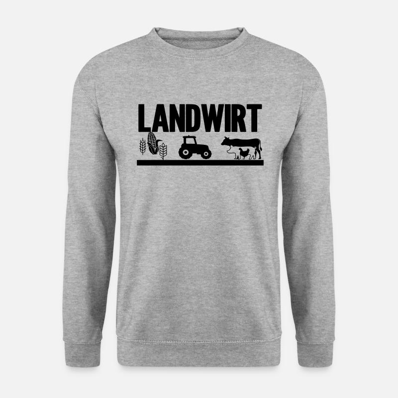 Landwirt Design - Unisex Pullover - Weißgrau meliert
