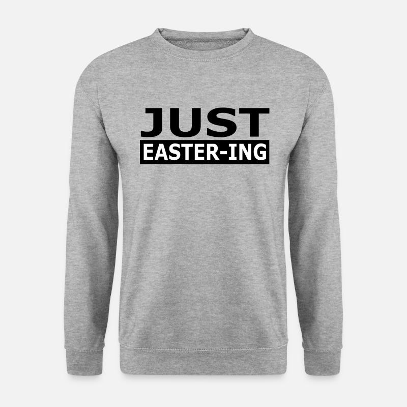 Nur Ostern - Unisex Pullover - Weißgrau meliert