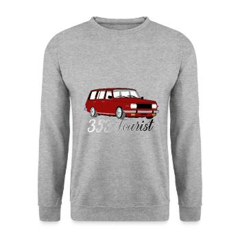 353 tourist - Unisex Sweatshirt - salt & pepper - Front - Alina (178cm) & Michal (187cm)