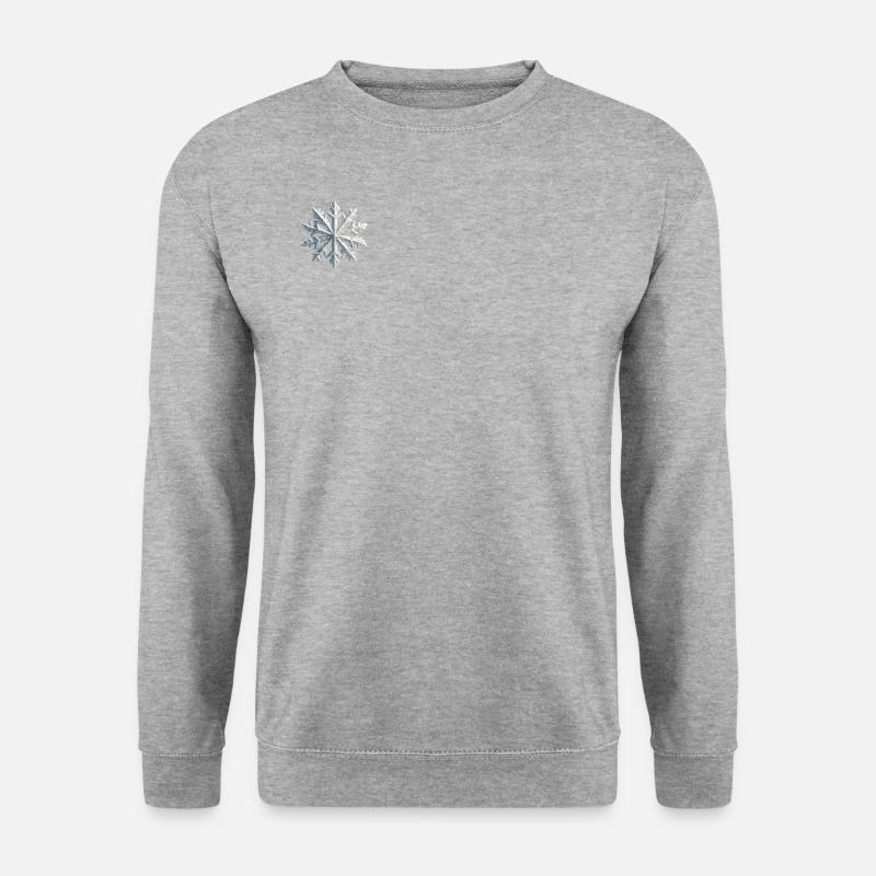 Schneeflocke Polygon (alt) - Unisex Pullover - Weißgrau meliert