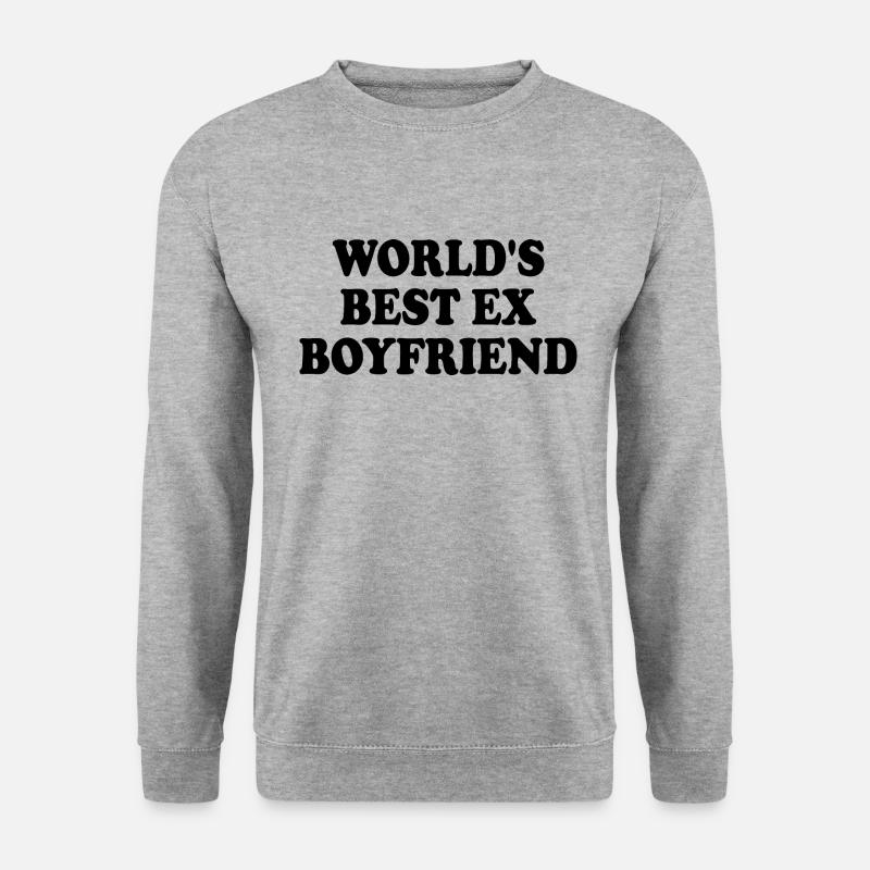 world's best ex boyfriend - Unisex Pullover - Weißgrau meliert