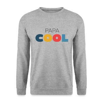 cool daddy - Unisex Sweatshirt - salt & pepper - Front - Alina (178cm) & Michal (187cm)