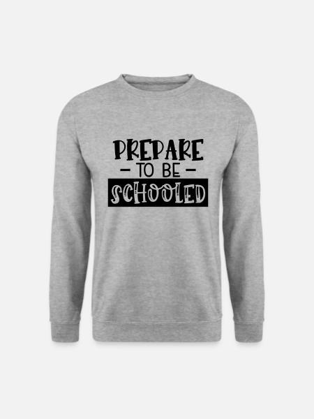 ERSTER SCHULTAG EINSCHULUNG ABC START SPRUCH MOTIV - Unisex Pullover - Weißgrau meliert