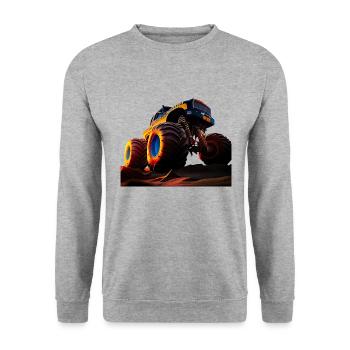 Championnat de course d’accélération - Sweat-shirt Unisexe - gris chiné - Devant - Alina (178cm) & Michal (187cm)