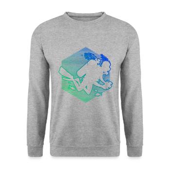 Plongée Libre Plongée Plongée Scuba Diver Hommes - Sweat-shirt Unisexe - gris chiné - Devant - Alina (178cm) & Michal (187cm)