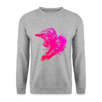 Cyclisme VTT Cyclisme Hommes VTT - Sweat-shirt Unisexe - gris chiné - Devant - Alina (178cm) & Michal (187cm)