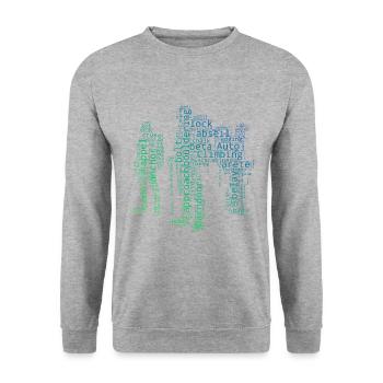 Kletterer Boulder Klettern Climber Damen - Unisex Pullover - Weißgrau meliert - Vorne - Alina (178cm) & Michal (187cm)