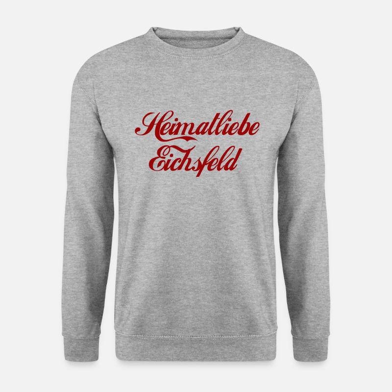 heimatliebe eichsfeld - Unisex Pullover - Weißgrau meliert