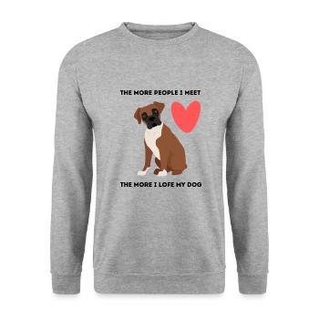Conception de chien génial - Sweat-shirt Unisexe - gris chiné - Devant - Alina (178cm) & Michal (187cm)