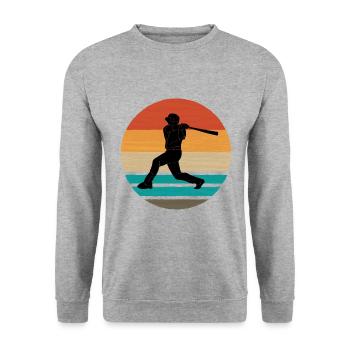 Kricket team cricket joueur cadeau de cricket - Sweat-shirt Unisexe - gris chiné - Devant - Alina (178cm) & Michal (187cm)