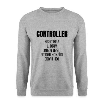 Controller Controlling Business Administration Gift Idea - Unisex Sweatshirt - salt & pepper - Front - Alina (178cm) & Michal (187cm)