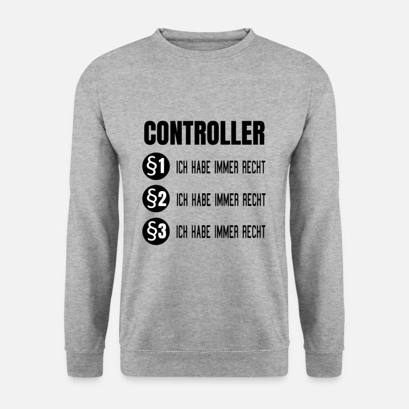 Controller Controlling BWL Geschenk Idee - Unisex Pullover - Weißgrau meliert