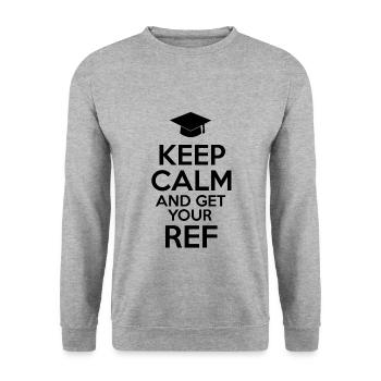 Referendariat Lehrer Lehrerin Geschenk Idee - Unisex Pullover - Weißgrau meliert - Vorne - Alina (178cm) & Michal (187cm)
