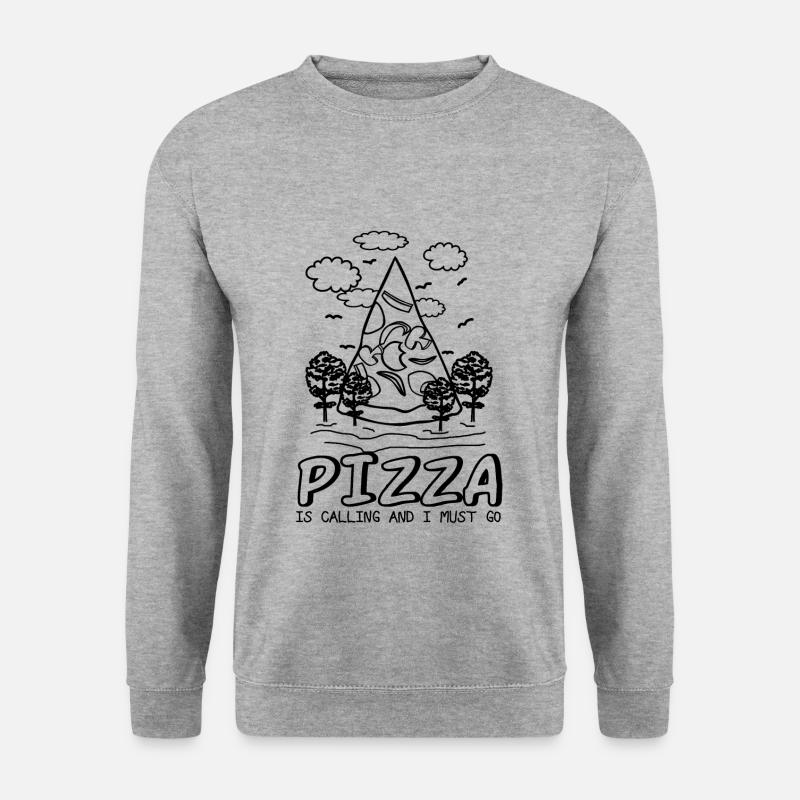 PIZZA Wandern - Unisex Pullover - Weißgrau meliert
