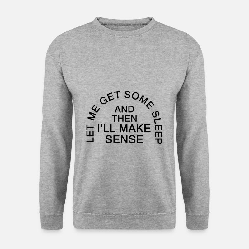 Schlaf schlafen - Unisex Pullover - Weißgrau meliert