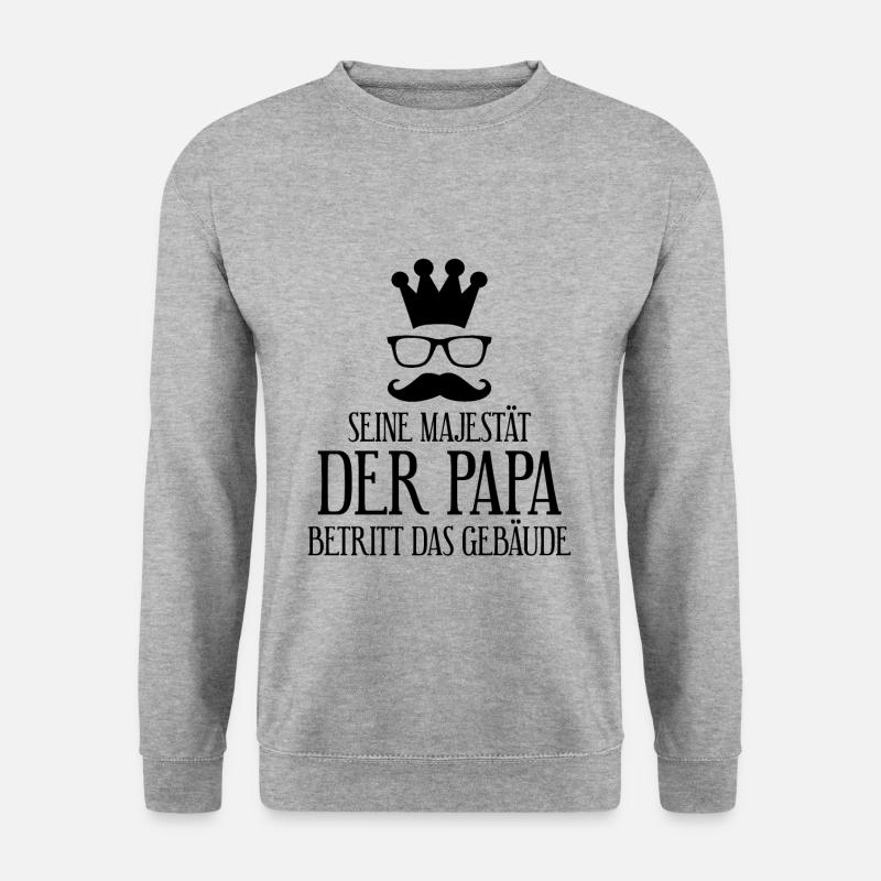 Papa - Unisex Pullover - Weißgrau meliert
