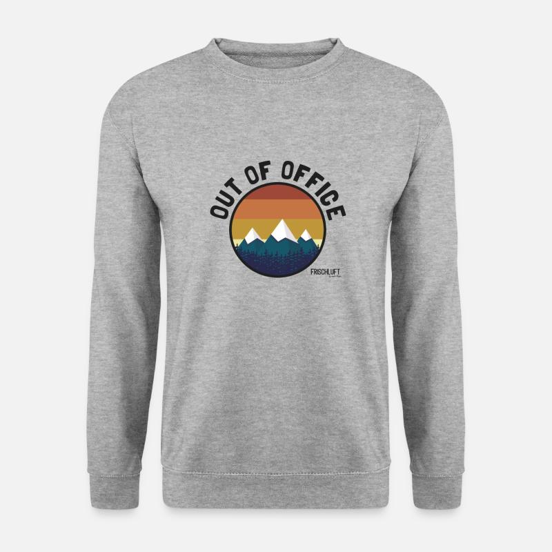Out Of Office - Unisex Pullover - Weißgrau meliert